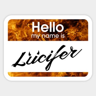 Lucifer Morningstar Name Tag? - Mightbelucifer Sticker